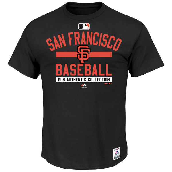 MLB Men San Francisco Giants Majestic Big Tall Authentic Collection Team Property TShirt Black